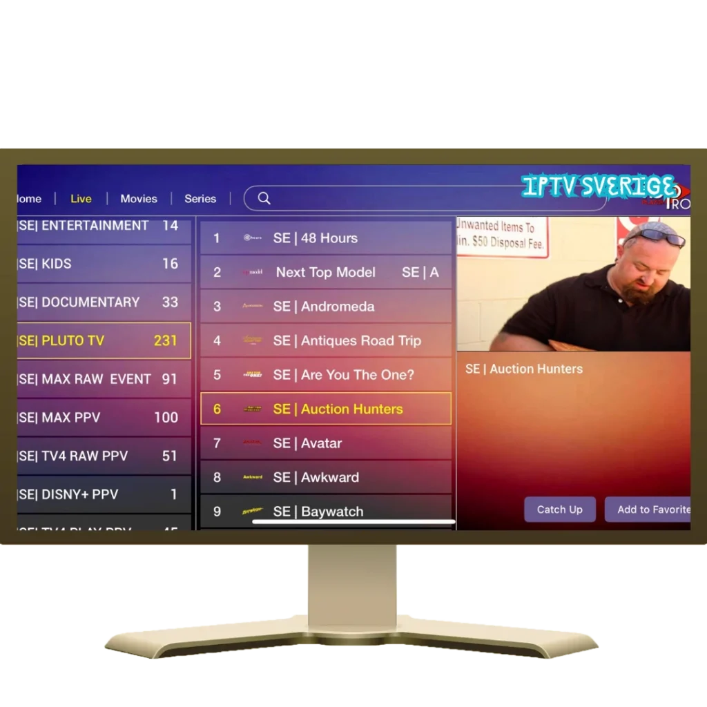 Illustration av IPTV-tjänster i Sverige – iptv sverige för smarta enheter